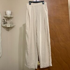 Madewell Linen blend wide leg pants size 0-New with tags